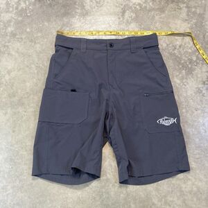 Palmyth Shorts Mens Medium Fishing Gray Boating Flat Front‎ Pockets